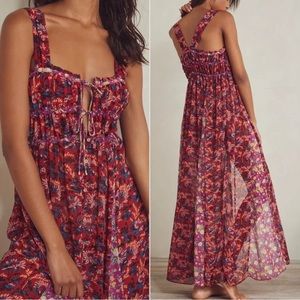 71. Free People Sheer Floral Maxi